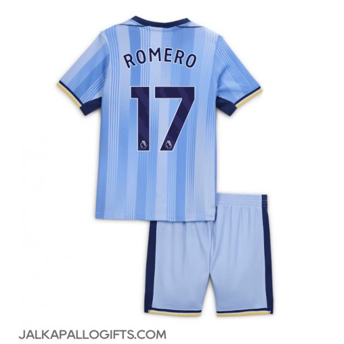 Tottenham Hotspur Cristian Romero #17 Vieras Peliasu Lasten 2024-25 Lyhythihainen (+ Lyhyet housut)